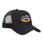 US Army Retired Emblem Embroidered Mesh Cap