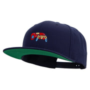 Colorful Video Game Controller Embroidered Wool Blend Prostyle Snapback - Navy OSFM