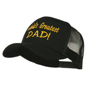 World's Greatest Dad Embroidered Mesh Back Cap