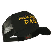 World's Greatest Dad Embroidered Mesh Back Cap