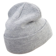 Legacy Snake Embroidered 12 Inch Long Knitted Beanie - Heather-Grey OSFM