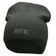 Away From Keyboard Embroidered 8 Inch Short Beanie - Dk-Grey OSFM