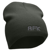 Away From Keyboard Embroidered 8 Inch Short Beanie - Dk-Grey OSFM