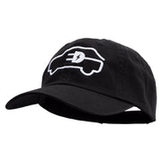 Car Charging Embroidered Low Profile Dyed Cotton Twill Cap - Black OSFM