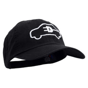 Car Charging Embroidered Low Profile Dyed Cotton Twill Cap - Black OSFM