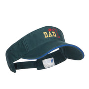 Number 1 Dad Outline Embroidered Sandwich Visor