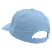 Valentines Day Dandelion Embroidered Low Profile Dyed Cotton Twill Cap - Sky-Blue OSFM