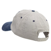 Skull Army Retired Embroidered Pigment Dyed Wash Cap - Beige-Navy OSFM