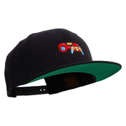 Colorful Video Game Controller Embroidered Wool Blend Prostyle Snapback - Black OSFM