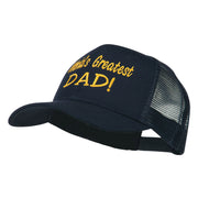 World's Greatest Dad Embroidered Mesh Back Cap