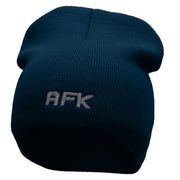 Away From Keyboard Embroidered 8 Inch Short Beanie - Navy OSFM