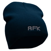 Away From Keyboard Embroidered 8 Inch Short Beanie - Navy OSFM