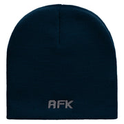 Away From Keyboard Embroidered 8 Inch Short Beanie - Navy OSFM