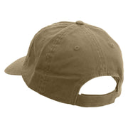 Valentines Day Dandelion Embroidered Low Profile Dyed Cotton Twill Cap - Khaki OSFM