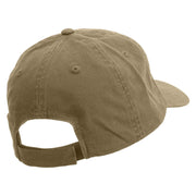 Valentines Day Dandelion Embroidered Low Profile Dyed Cotton Twill Cap - Khaki OSFM