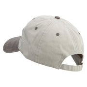 Skull Army Retired Embroidered Pigment Dyed Wash Cap - Beige-Brown OSFM