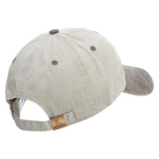 Skull Army Retired Embroidered Pigment Dyed Wash Cap - Beige-Brown OSFM