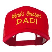 World's Greatest Dad Embroidered Mesh Back Cap