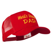 World's Greatest Dad Embroidered Mesh Back Cap