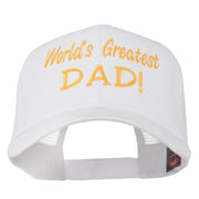 World's Greatest Dad Embroidered Mesh Back Cap