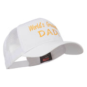 World's Greatest Dad Embroidered Mesh Back Cap