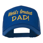 World's Greatest Dad Embroidered Mesh Back Cap