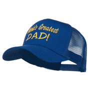 World's Greatest Dad Embroidered Mesh Back Cap