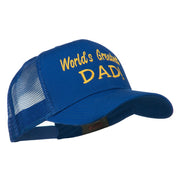 World's Greatest Dad Embroidered Mesh Back Cap