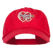 Valentine's Day Double Hearts Patched Low Cap