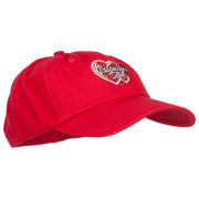 Valentine's Day Double Hearts Patched Low Cap