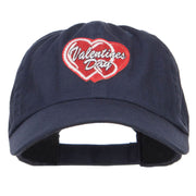 Valentine's Day Double Hearts Patched Low Cap