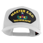 Master E.O.D Master Blaster Patched Solid Cotton Twill 5 Panel Prostyle Snap Cap - White OSFM