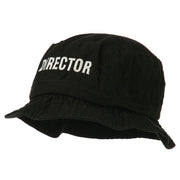 Director Embroidered Pigment Dyed Bucket Hat