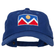 Denver Flag Embroidered Unstructured Washed Cap