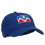 Denver Flag Embroidered Unstructured Washed Cap