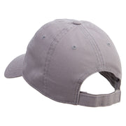 Oh My God Bubble Embroidered Garment Washed Cotton Twill Cap - Grey OSFM