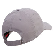 Oh My God Bubble Embroidered Garment Washed Cotton Twill Cap - Grey OSFM