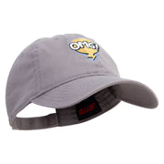 Oh My God Bubble Embroidered Garment Washed Cotton Twill Cap - Grey OSFM