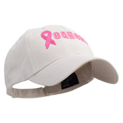 Fight for Cancer Day Embroidered Low Profile Organic Cotton Cap - Stone OSFM