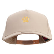 Dog's Footprint Solid Cotton Twill 5 Panel Prostyle Snap Cap - Khaki OSFM