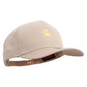 Dog's Footprint Solid Cotton Twill 5 Panel Prostyle Snap Cap - Khaki OSFM