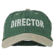 Movie Director Embroidered Washed Two Tone Cap