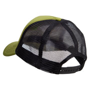 Water Wave Embroidered Summer Foam Mesh Trucker Cap - Cactus-Black OSFM