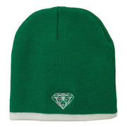 Diamond Embroidered Short Beanie