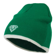 Diamond Embroidered Short Beanie