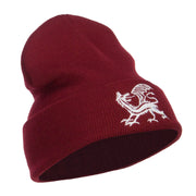 Dragon Emblem Embroidered Long Beanie