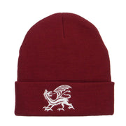 Dragon Emblem Embroidered Long Beanie