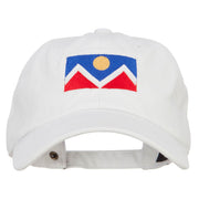 Denver Flag Embroidered Unstructured Washed Cap