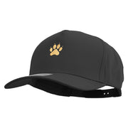 Dog's Footprint Solid Cotton Twill 5 Panel Prostyle Snap Cap - Black OSFM