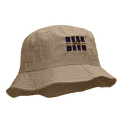 Beer and Deer Embroidered Bucket Hat